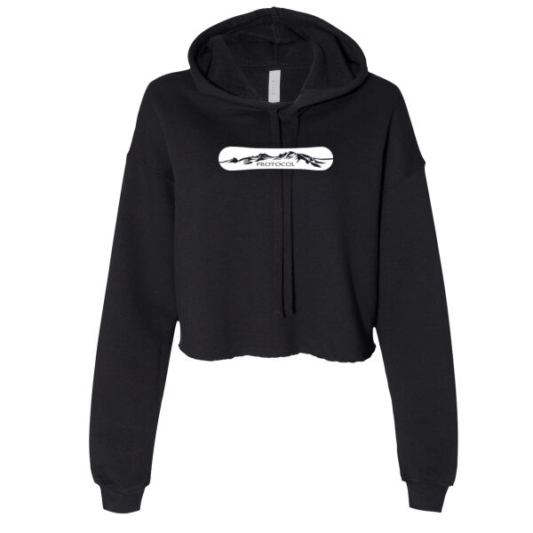 Bella + Canvas Women's Snowboard Printed Crop Hoodie Thumbnail