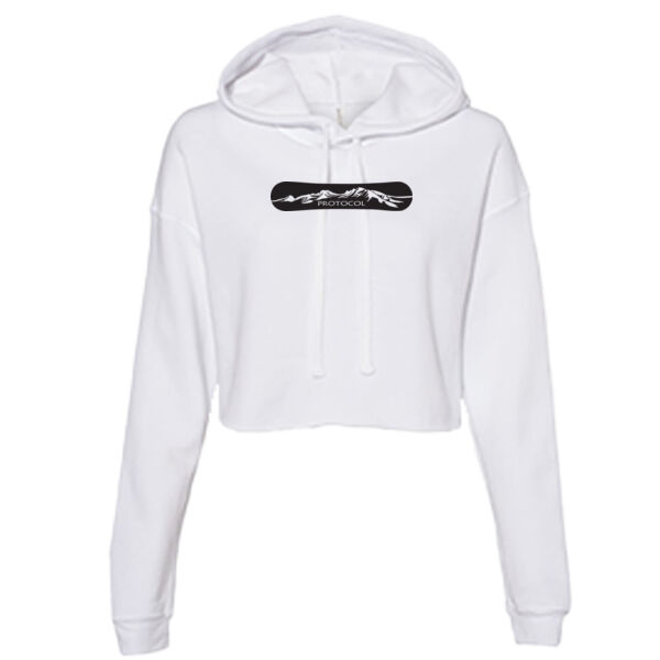 Bella + Canvas Women's Snowboard Printed Crop Hoodie Thumbnail